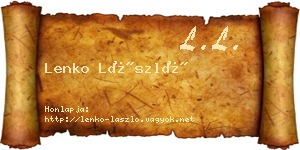 Lenko László névjegykártya